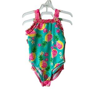 NWT 3T Girls Nicole Miller Floral 2 Piece Swim Set